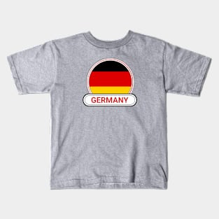 Germany Country Badge - Germany Flag Kids T-Shirt